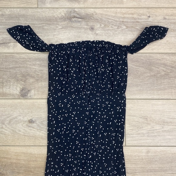 Flynn Skye |‎ Bella | Off the Shoulder Boho Maxi Dress Romantic polka dot - Picture 10 of 16